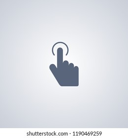 Gesture click, vector best flat icon on white background , EPS 10