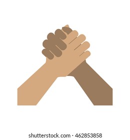 Gesture concept represented by human hand icon. Isolated and flat illustration