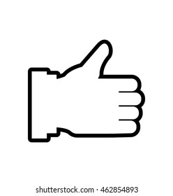 Gesture concept represented by human hand thumbs up icon. Isolated and flat illustration