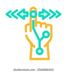 gesture control augmented reality color icon vector. gesture control augmented reality sign. isolated symbol illustration