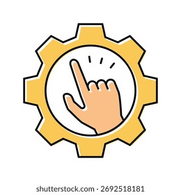 controle de gesto realidade aumentada ícone de cor vetor. controle de gesto sinal de realidade aumentada. símbolo isolado ilustração