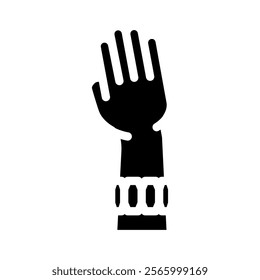 gesture control band wearable glyph icon vector. gesture control band wearable sign. isolated symbol illustration