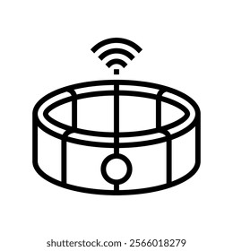 gesture control band wearable line icon vector. gesture control band wearable sign. isolated contour symbol black illustration