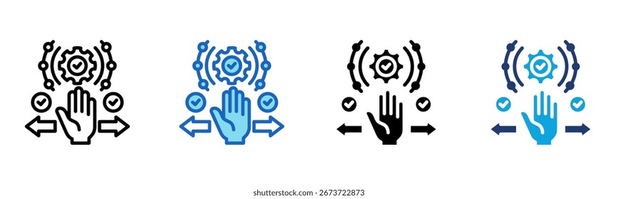 Gesture Control icon Multi Style Vector Illustration