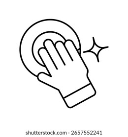 Gestensteuersymbol mit weißem Hintergrund, Vektorgrafik