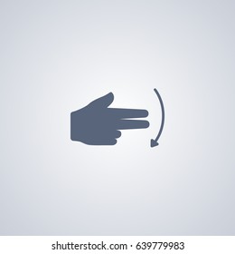 Gesture double tapping down icon