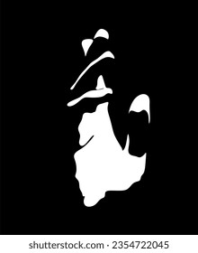Gesture drawn in one line, minimalistic human hand waving with five fingers, handprint symbol, hello, hand waving, hello, five, stop, warning. Dynamic continuous one line graphic vector design