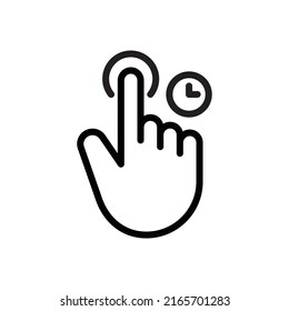 Gesture finger touch and hold