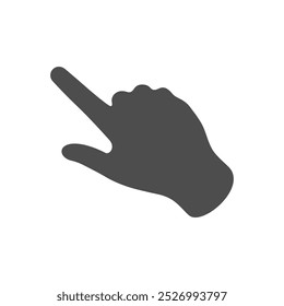 Gesture finger touch or slide. Hand sign isolated on white background. Vector illustration