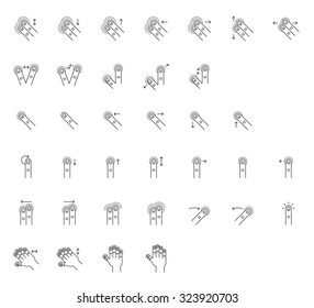 Gesture Finger Vector Icon Set