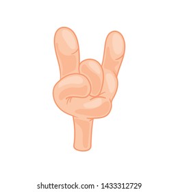 Gesture goat. Vector illustration on white background.
