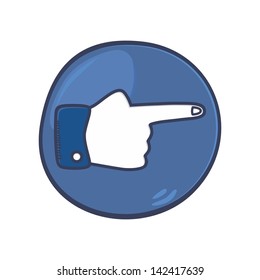 gesture hand like this theme that way round button