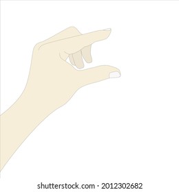 Gesture Hand Show Holding Something Vector Stock Vector (Royalty Free ...