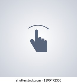Gesture hand slide right, vector best flat icon on white background , EPS 10