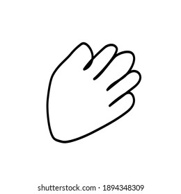gesture Hand vector with Hand drawn on white background