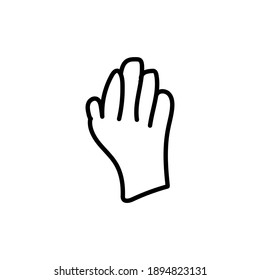 gesture Hand vector with Hand drawn on white background