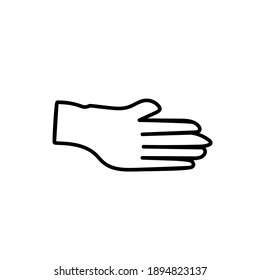 gesture Hand vector with Hand drawn on white background