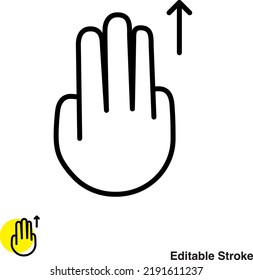 Gesture Hand Vector Line Icon