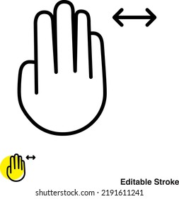 Gesture Hand Vector Line Icon