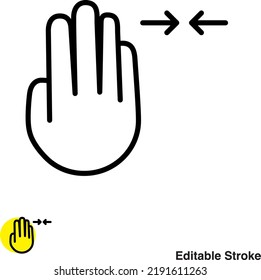 Gesture Hand Vector Line Icon
