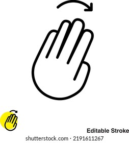 Gesture Hand Vector Line Icon