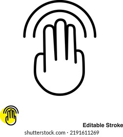 Gesture Hand Vector Line Icon