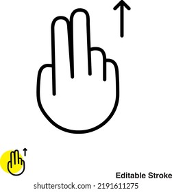 Gesture Hand Vector Line Icon