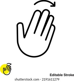 Gesture Hand Vector Line Icon