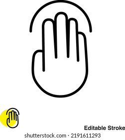 Gesture Hand Vector Line Icon