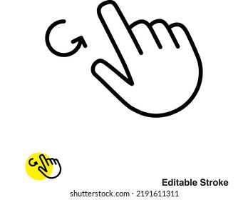 Gesture Hand Vector Line Icon