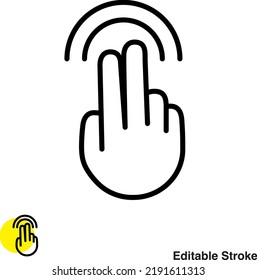Gesture Hand Vector Line Icon