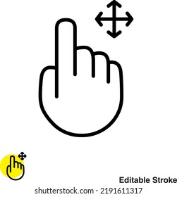 Gesture Hand Vector Line Icon