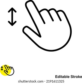 Gesture Hand Vector Line Icon