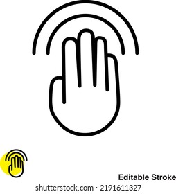 Gesture Hand Vector Line Icon