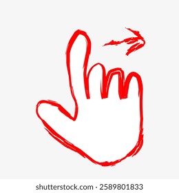 gesture icon in doodle style