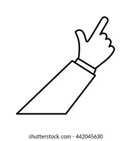 Gesture  icon. Human hand design. Vector graphic