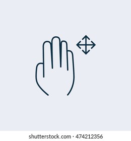 Gesture icon touch devices,vector illustration