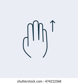 Gesture icon touch devices,vector illustration