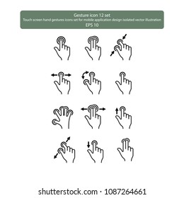 Gesture icons templates