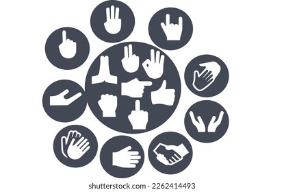 Zeichensymbole Vektordesign Hand