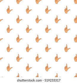 Gesture idea pattern. Cartoon illustration of gesture idea vector pattern for web
