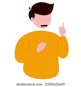 ilustración gestual de un hombre que tiene una idea