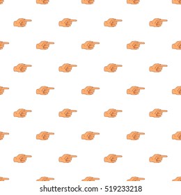 Gesture with index finger pattern. Cartoon illustration of gesture with index finger vector pattern for web