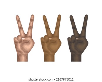 gesture language hand vector body arm sign finger part model anatomy collection skin human idea up