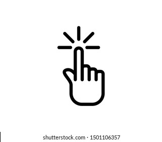 Gesture line icon. Vector symbol in trendy flat style on white background.Web sing for design.