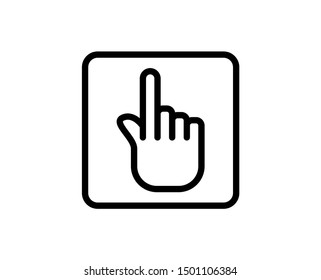 Gesture line icon. Vector symbol in trendy flat style on white background.Web sing for design.