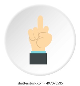 Gesture with middle finger icon. Flat illustration of gesture with middle finger vector icon for web