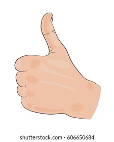 gesture of ok by fingers