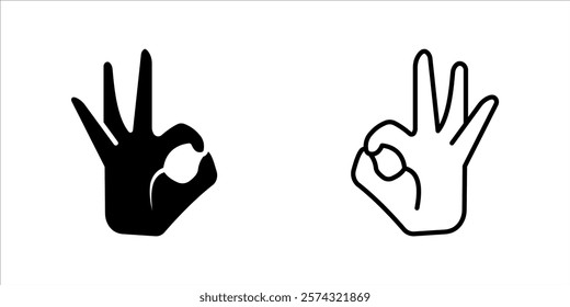 Gesture okay line and glyph icon, e commerce and marketing, best choice sign vector graphics, a linear pattern on a white background, eps 10.