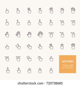Gesture Outline Icons for web and mobile apps
